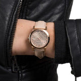  Shop Authentic Burberry The City Beige Dial Beige Leather Strap Watch for Women - BU9109 - Luxxuri