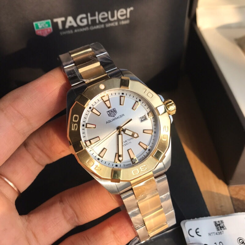  Shop Authentic Tag Heuer Aquaracer Silver Dial Two Tone Steel Strap Watch for Women - WBD1120.BB0930 - Luxxuri