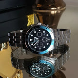  Shop Authentic Fossil FB-01 Chronograph Black Dial Silver Steel Strap Watch for Men - FS5827 - Luxxuri