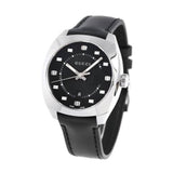  Shop Authentic Gucci GG2570 Quartz Black Dial Black Leather Strap Watch For Men - YA142307 - Luxxuri