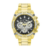  Shop Authentic Guess Trophy Diamonds Black Dial Gold Steel Strap Watch for Men - GW0390G2 - Luxxuri
