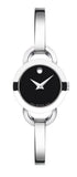  Shop Authentic Movado Rondiro 22mm Black Dial Silver Steel Strap Watch For Women - 0606796 - Luxxuri