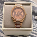  Shop Authentic Michael Kors Janelle Three Hand Rose Gold Dial Two Tone Steel Strap Watch For Women - MK7135 - Luxxuri