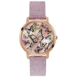  Shop Authentic Guess Mariposa Pink Dial Pink Leather Strap Watch for Women - GW0008L2 - Luxxuri