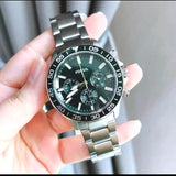  Shop Authentic Fossil Bannon Chronograph Green Dial Silver Steel Strap Watch for Men - BQ2492 - Luxxuri