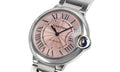 Cartier Ballon Bleu De Cartier Pink Dial Silver Steel Strap Watch for Women - W6920041