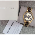  Shop Authentic Michael Kors Janelle Three-Hand Gold Dial Two Tone Steel Strap Watch For Women - MK7136 - Luxxuri