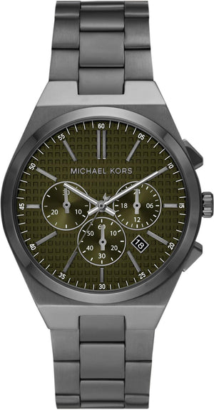  Shop Authentic Michael Kors Lennox Chronograph Black Dial Grey Steel Strap Watch For Men - MK9118 - Luxxuri