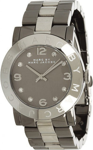  Shop Authentic Marc Jacobs Amy Grey Dial Grey Steel Strap Watch for Women - MBM3196 - Luxxuri