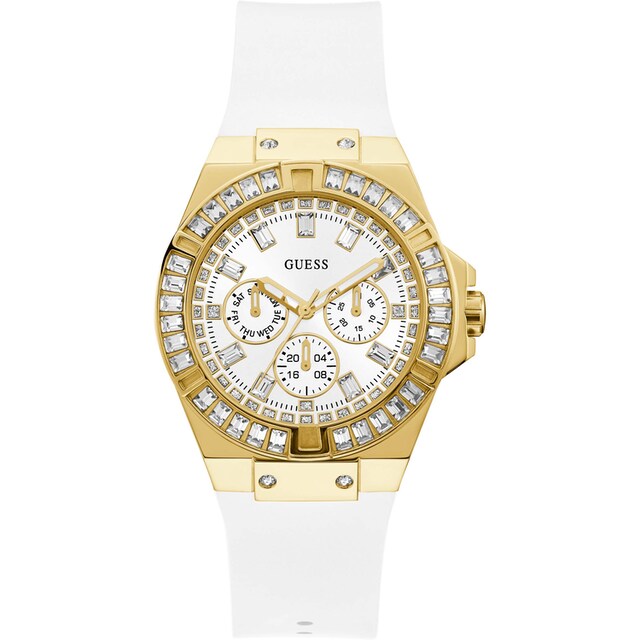  Shop Authentic Guess Venus Diamonds White Dial White Rubber Strap Watch for Women - GW0118L5 - Luxxuri