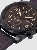  Shop Authentic Fossil Bronson Chronograph Brown Dial Brown Leather Strap Watch for Men - FS5713 - Luxxuri