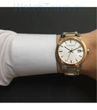  Shop Authentic Burberry The City White Dial Two Tone Steel Strap Watch for Women - BU9006 - Luxxuri
