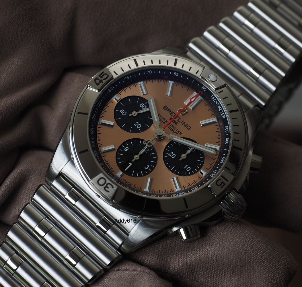  Shop Authentic Breitling Chronomat B01 42 Brown Dial Silver Steel Strap Watch for Men - AB0134101K1A1 - Luxxuri