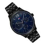  Shop Authentic Tommy Hilfiger Damon Quartz Chronograph Blue Dial Black Steel Strap Watch for Men - 1791454 - Luxxuri