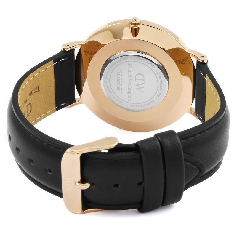  Shop Authentic Daniel Wellington Classic Sheffield White Dial Black Leather Strap Watch For Men - DW00100007 - Luxxuri