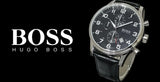  Shop Authentic Hugo Boss Aeroliner Chronograph Quartz Black Dial Black Leather Strap Watch For Men - HB1512448 - Luxxuri
