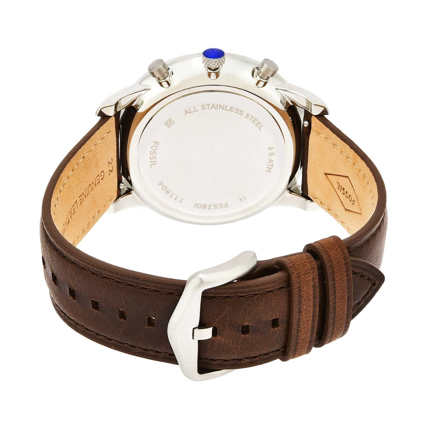  Shop Authentic Fossil Neutra Chronograph White Dial Brown Leather Strap Watch for Men - FS5380 - Luxxuri