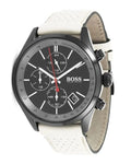  Shop Authentic Hugo Boss Grand Prix Chronograph Black Dial Grey Leather Strap Watch for Men - 1513562 - Luxxuri
