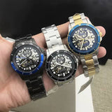  Shop Authentic Fossil FB-01 Automatic Skeleton Black Dial Grey Steel Strap Watch for Men - ME3201 - Luxxuri