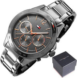  Shop Authentic Tommy Hilfiger Haven Chronograph Quartz Grey Dial Grey Steel Strap Watch For Women - 1782196 - Luxxuri