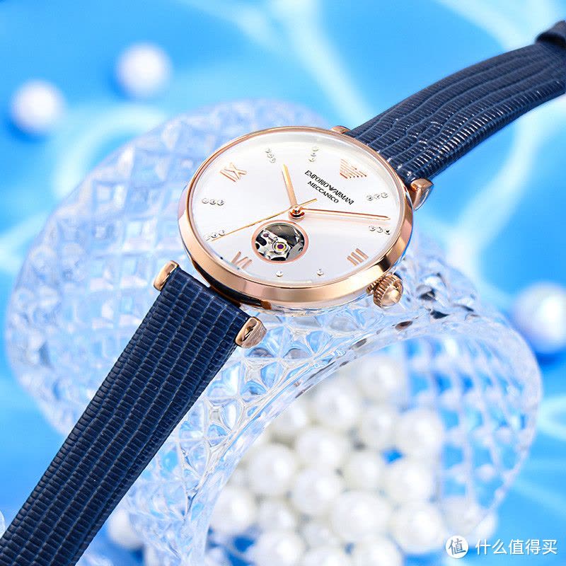  Shop Authentic Emporio Armani Gianni T-Bar Analog Silver Dial Blue Leather Strap Watch For Women - AR60020 - Luxxuri