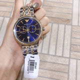  Shop Authentic Emporio Armani Classic Blue Dial Two Tone Steel Strap Watch For Men - AR1847 - Luxxuri