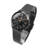  Shop Authentic Calvin Klein Minimal Black Dial Black Mesh Bracelet Watch for Women - K3M22421 - Luxxuri