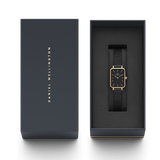  Shop Authentic Daniel Wellington Quadro Pressed Ashfield Black Dial Black Mesh Strap Watch for Women - DW00100467 - Luxxuri