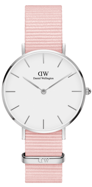  Shop Authentic Daniel Wellington Classic Petite Rosewater White Dial Pink NATO Strap Watch For Women - DW001000318 - Luxxuri