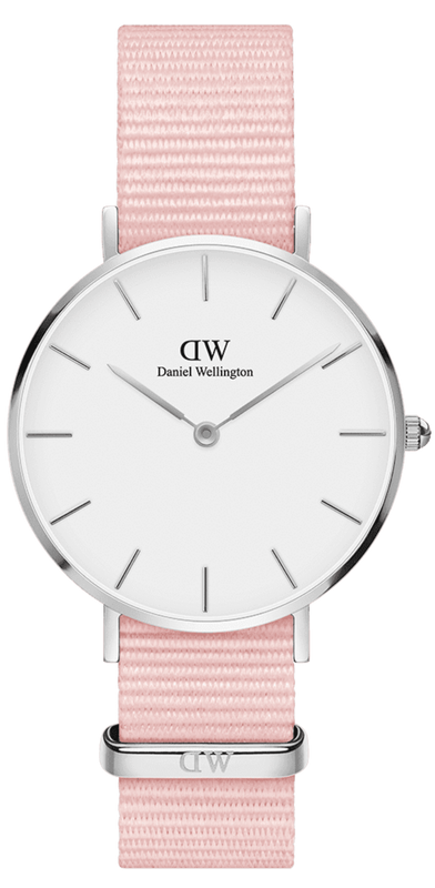  Shop Authentic Daniel Wellington Classic Petite Rosewater White Dial Pink NATO Strap Watch For Women - DW001000318 - Luxxuri