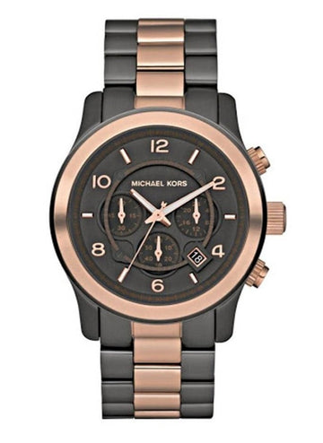  Shop Authentic Michael Kors Runway Chronograph Grey Dial Two Tone Steel Strap Unisex Watch - MK8189 - Luxxuri