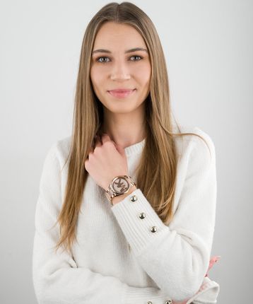  Shop Authentic Michael Kors Janelle Three Hand Rose Gold Dial Two Tone Steel Strap Watch For Women - MK7089 - Luxxuri