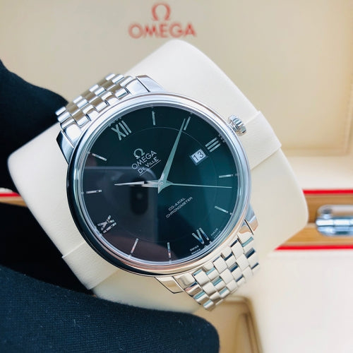  Shop Authentic Omega De Ville Prestige Co-Axial Orbis Blue Dial Silver Steel Strap Watch for Men - 424.10.40.20.03.001 - Luxxuri