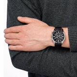  Shop Authentic Hugo Boss Ambassador Chronograph Quartz Black Dial Black Leather Strap Watch For Men - HB1513194 - Luxxuri