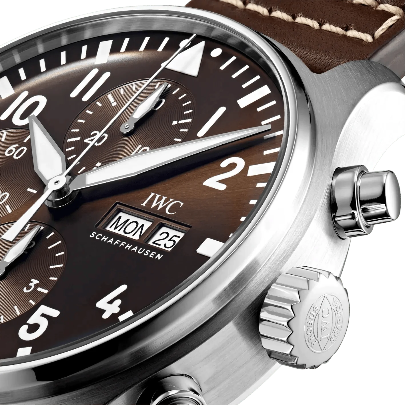 IWC Pilot's Watch Chronograph Edition Brown Dial Brown Leather Strap Watch for Men - IW377713