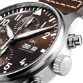  Shop Authentic IWC Pilot's Watch Chronograph Edition Brown Dial Brown Leather Strap Watch for Men - IW377713 - Luxxuri
