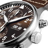  Shop Authentic IWC Pilot's Watch Chronograph Edition Brown Dial Brown Leather Strap Watch for Men - IW377713 - Luxxuri