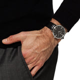  Shop Authentic Hugo Boss Jackson Black Dial Black Leather Strap Watch for Men - 1513369 - Luxxuri