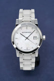  Shop Authentic Burberry The City Diamonds Silver Dial Silver Steel Strap Watch for Women - BU9125 - Luxxuri
