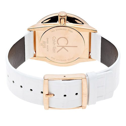  Shop Authentic Calvin Klein Skirt Chronograph White Dial White Leather Strap Watch for Women - K2U296L6 - Luxxuri