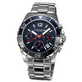 Coach Kent Chronograph Blue Dial Silver Steel Strap Watch for Men - 14602555