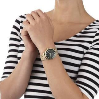  Shop Authentic Marc Jacobs Baker Dexter Black Dial Gold Steel Strap Watch for Women - MBM3421 - Luxxuri