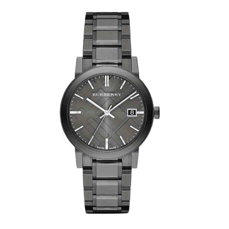  Shop Authentic Burberry The City Grey Dial Gunmetal Steel Strap Watch for Men - BU9007 - Luxxuri