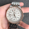  Shop Authentic Breitling Navitimer Automatic 41mm White Dial Silver Stainless Steel Mens Watch - U17326211G1A1 - Luxxuri