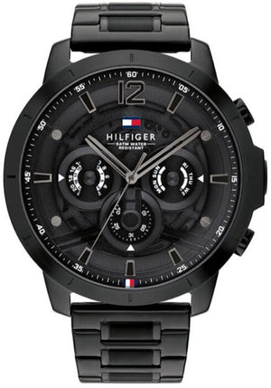 Shop Authentic Tommy Hilfiger Classic Chronograph Black Dial Black Steel Strap Watch For Men - 1710494 - Luxxuri