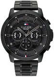  Shop Authentic Tommy Hilfiger Classic Chronograph Black Dial Black Steel Strap Watch For Men - 1710494 - Luxxuri