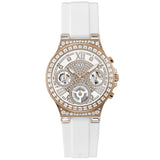  Shop Authentic Guess Moonlight Diamonds White Dial White Rubber Strap Watch for Women - GW0257L2 - Luxxuri