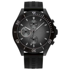  Shop Authentic Tommy Hilfiger Larson Chronograph Black Dial Black Rubber Strap Watch For Men - 1791921 - Luxxuri