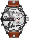  Shop Authentic Diesel Mr. Daddy 2.0 Chronograph Silver Dial Brown Leather Strap Watch For Men - DZ7394 - Luxxuri