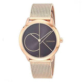 Shop Authentic Calvin Klein Minimal Black Dial Rose Gold Mesh Bracelet Watch for Men - K3M22621 - Luxxuri